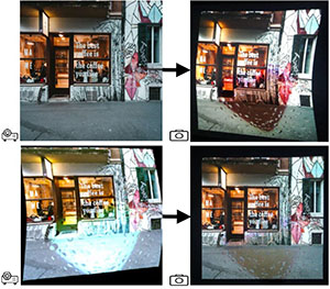 Projector compensation result
